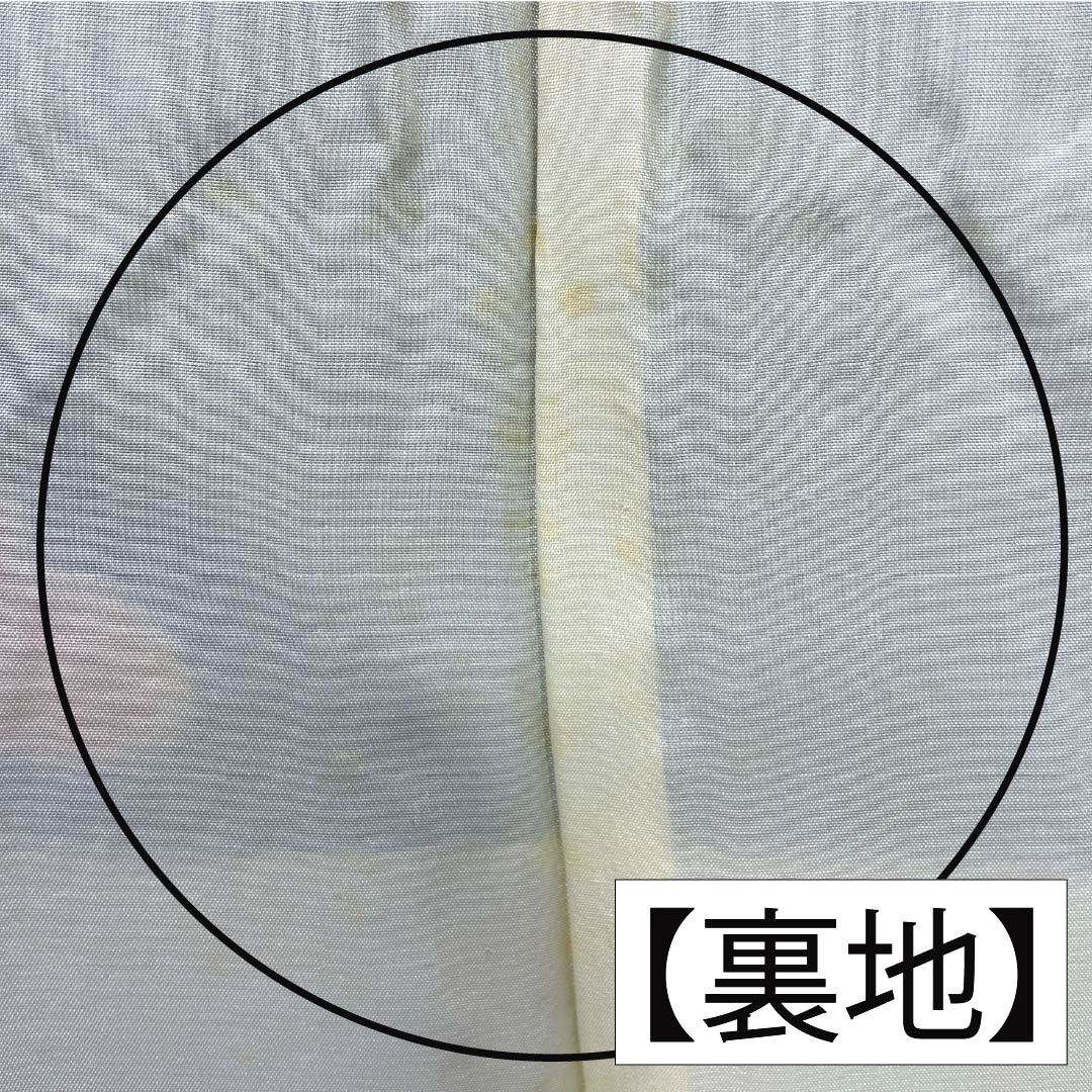 訪問着 正絹 Bランク 袷 身丈158cm 裄丈63.5cm 紺瑠璃色(こんるりいろ) 京紅型 吉祥文様 松竹梅 菖蒲 鳥 青系 1112007284317