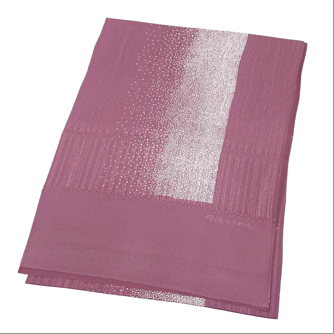 New Old Stock Obiage Silk NEW Rank Casual Dark Red Stripe Tango Chirimen Length approx. 176cm Width approx. 30.5cm Purple Family 1136003191920