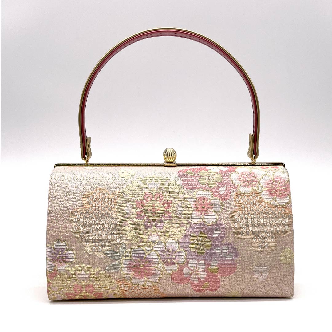 和装バック フォーマル 桜色(さくらいろ) 振袖用 桜 古典柄 ピンク系 Sランク 113900051213