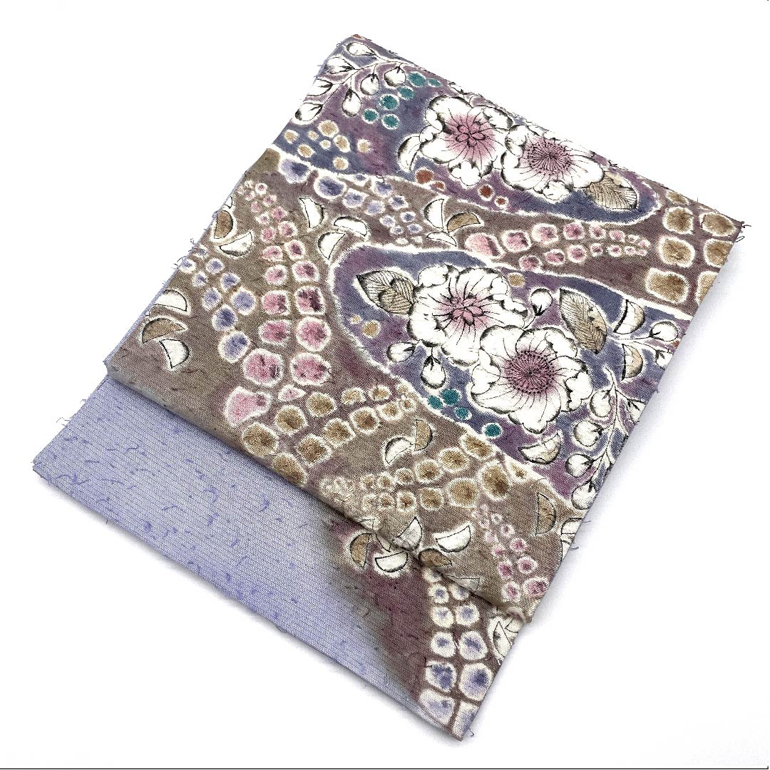 Nagoya obi, light wisteria, Tsujigahana, Hige Tsumugi, obi length 362cm, pure silk, A rank, point pattern, casual, purple, 1124003233320, open style