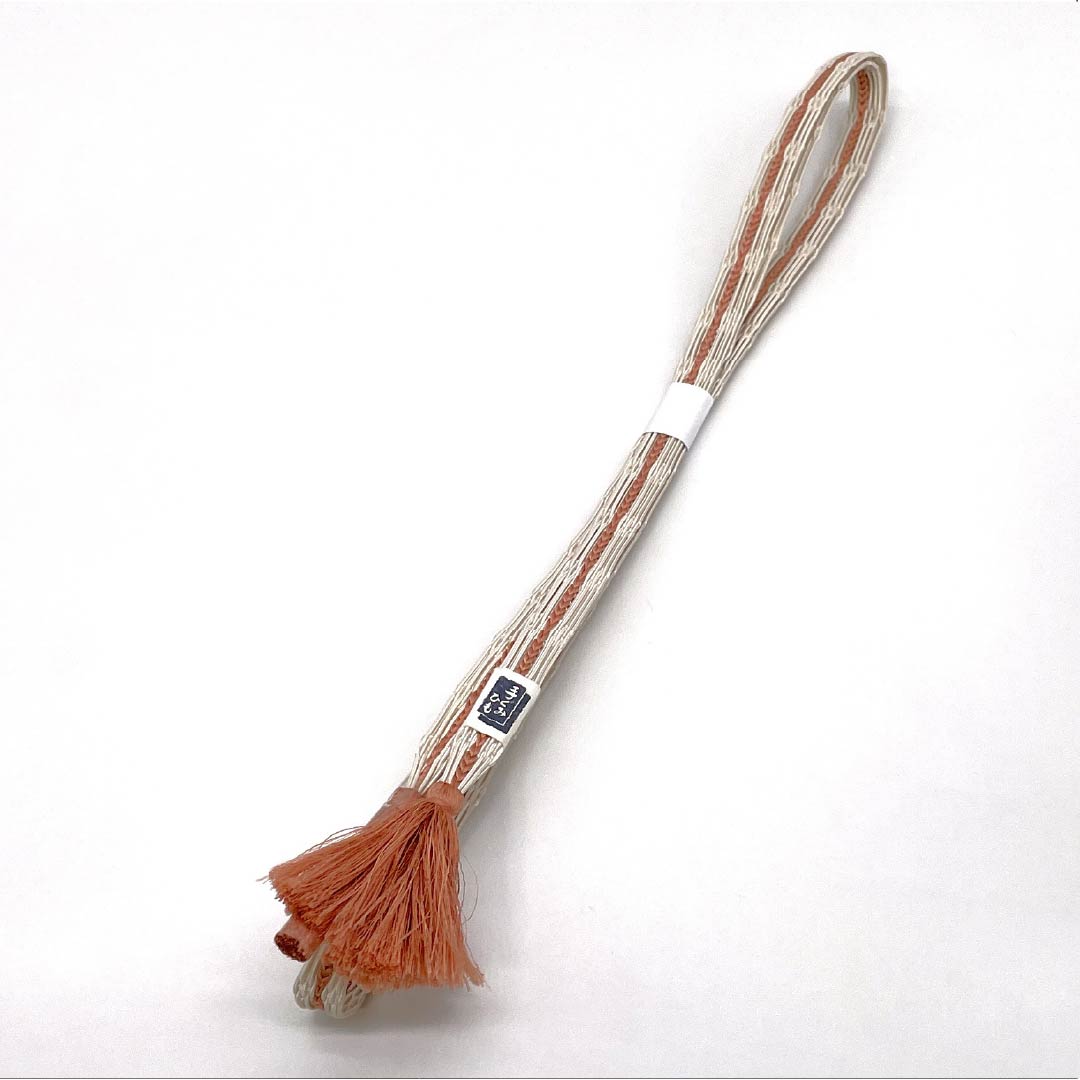 (新品)帯締め 正絹 NEWランク 鴇色(ときいろ) 単衣用 夏用 長さ約164cm 幅約1.4cm カジュアル 橙系 1135005631326