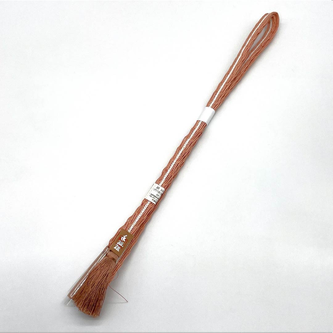 (新品)帯締め 正絹 NEWランク 洗朱色(あらいしゅいろ) 単衣用 夏用 長さ約162cm 幅約1.3cm カジュアル 橙系 1135005691326