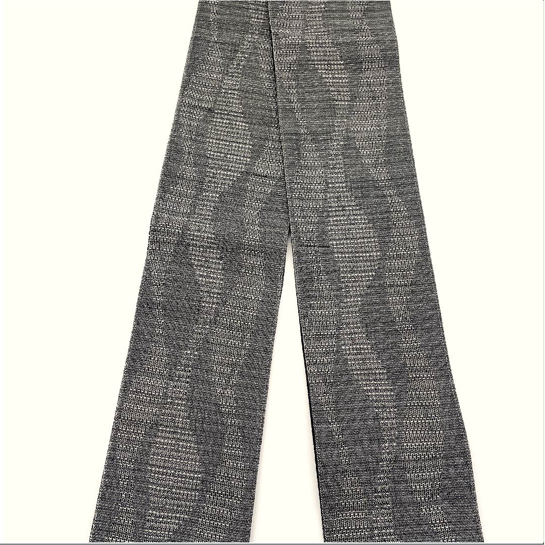 Kaku-obi (sash) made of polyester in ink-colored (guzumi-iro) with a flowing water pattern. Unused. Length 398cm, width 10.5cm. New rank. Gray. 1134000111922
