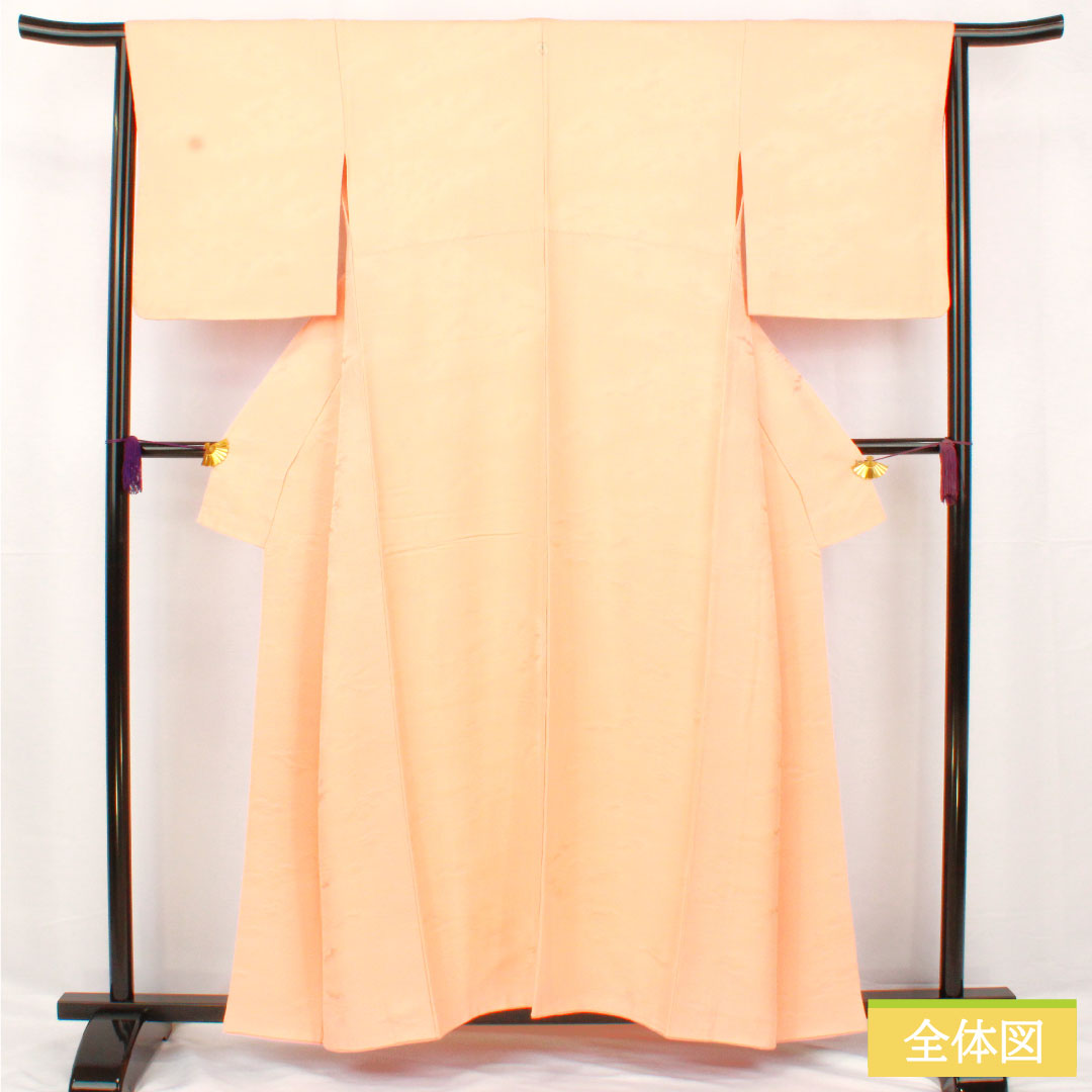 Plain color, pure silk, length 157cm, sleeve length 65cm, twill, one crest, downward wisteria, lined, S rank, pink, 1114001862313