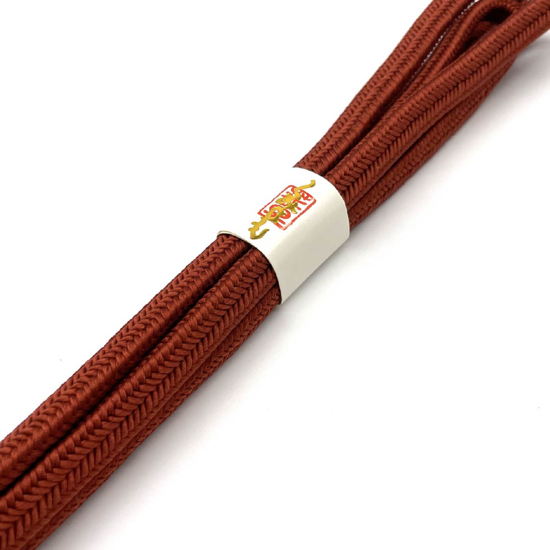 (新古品) 帯締め 正絹 赤銅色(しゃくどういろ) 冠組 新古品 長さ約162cm 幅約1cm セミフォーマル NEWランク 茶系 1135003591314