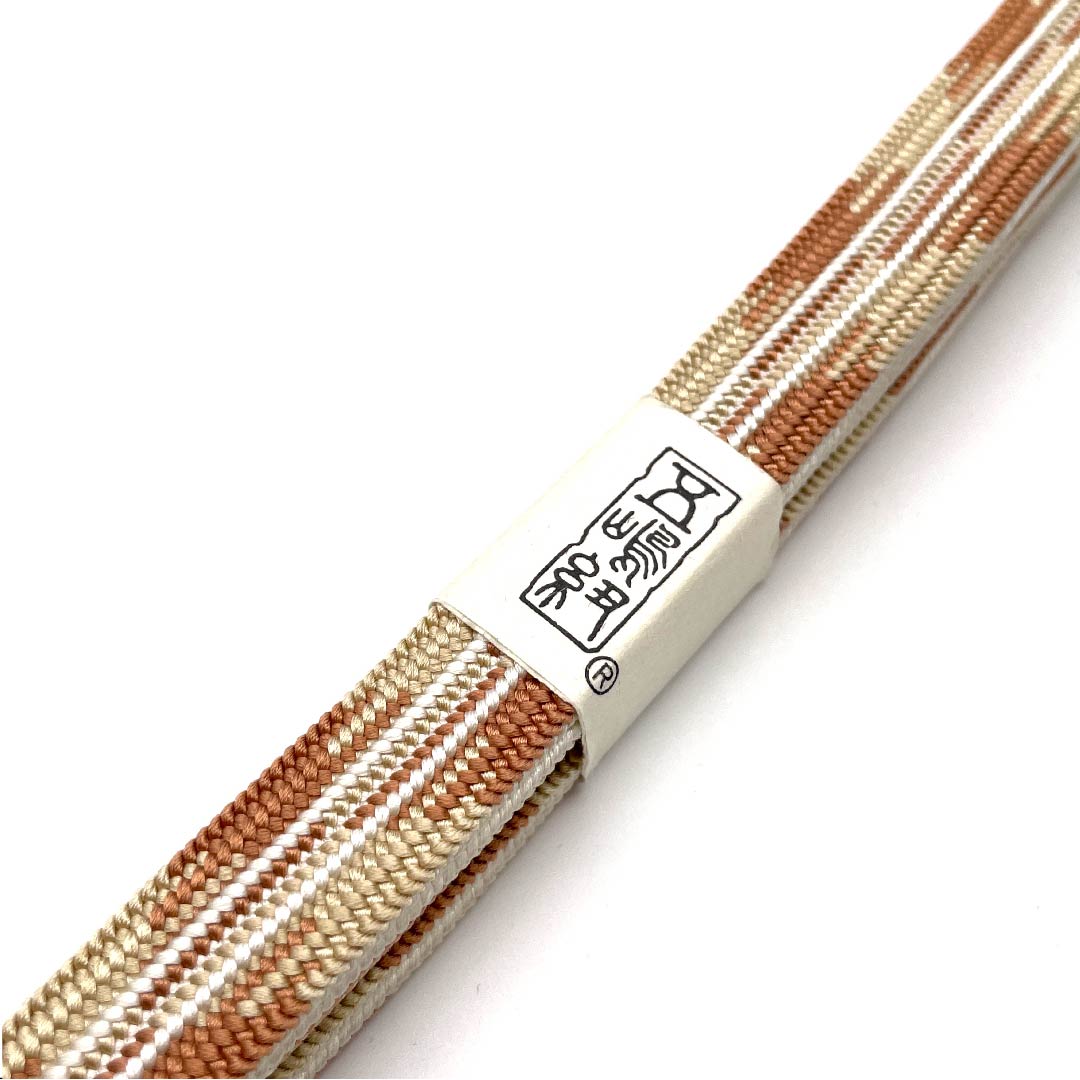 (New old stock) Obi-jime (belt fastener) Pure silk, quarter-length cord, gradation, Goshima cord, Edo-kumihimo, new old stock, length approx. 162cm, width approx. 1.5cm, casual, S rank, gradation style, 1135001932999