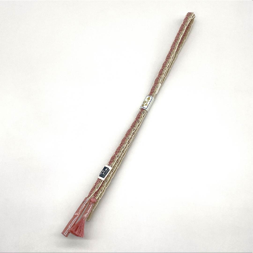 (新品)帯締め 正絹 NEWランク 桃紅色(とうこうしょく) 単衣用 夏用 長さ約168cm 幅約1.2cm カジュアル ピンク系 1135005551313