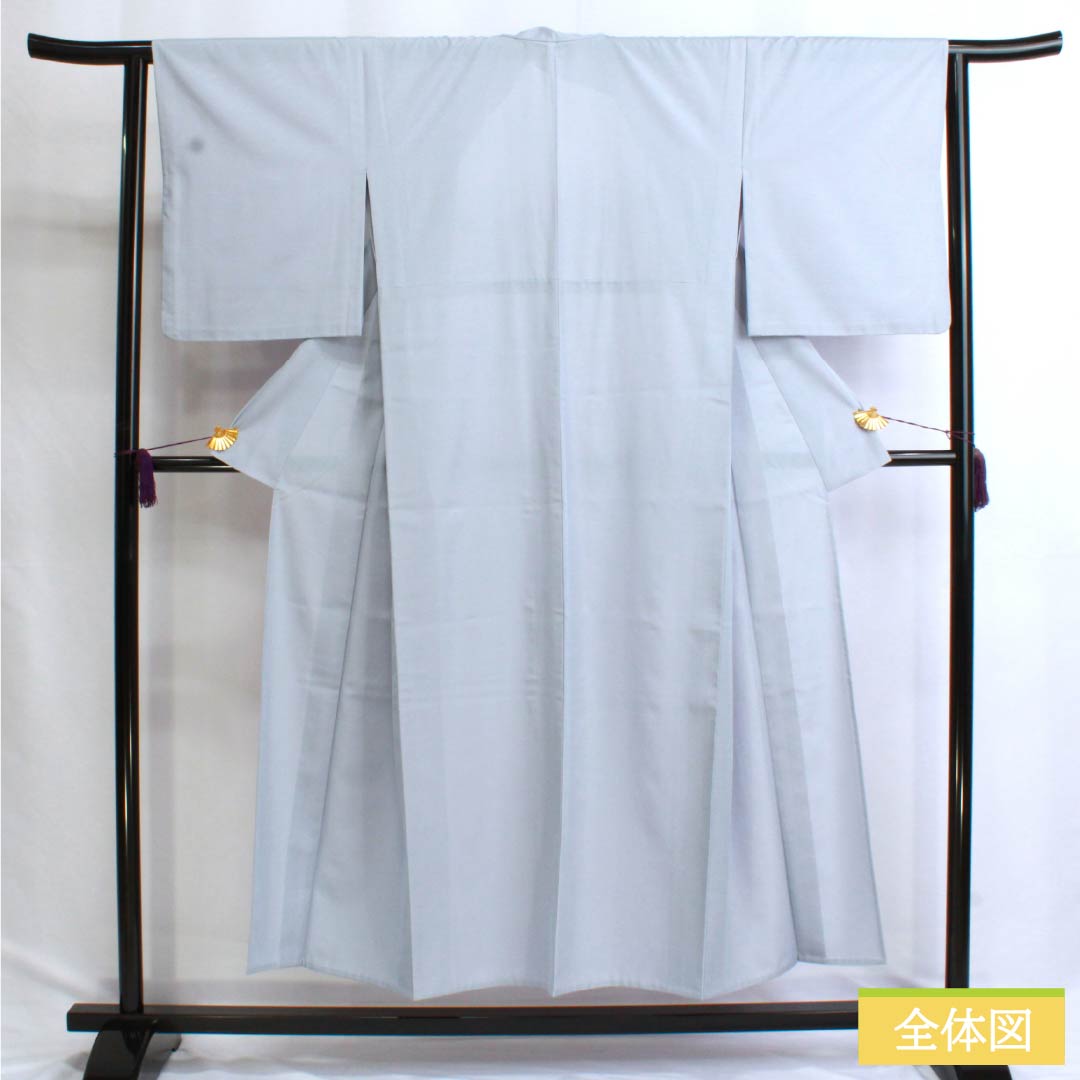 Summer kimono, polyester, plain color, S rank, length 151cm, sleeve length 64cm, light indigo, washable, light blue, silk pongee, product number 1132003172224