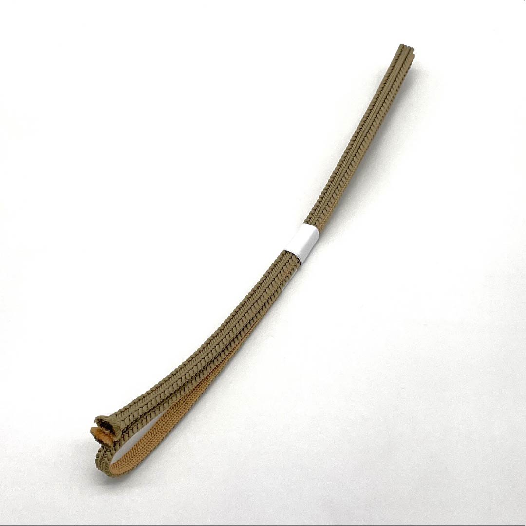 (New) Silk Obiage, NEW Rank, Sanbu-himo, Susutake-chairo (soot bamboo brown), for obi clip, Length approx. 122cm, Width approx. 0.9cm, Casual, Brown, 1135005801314