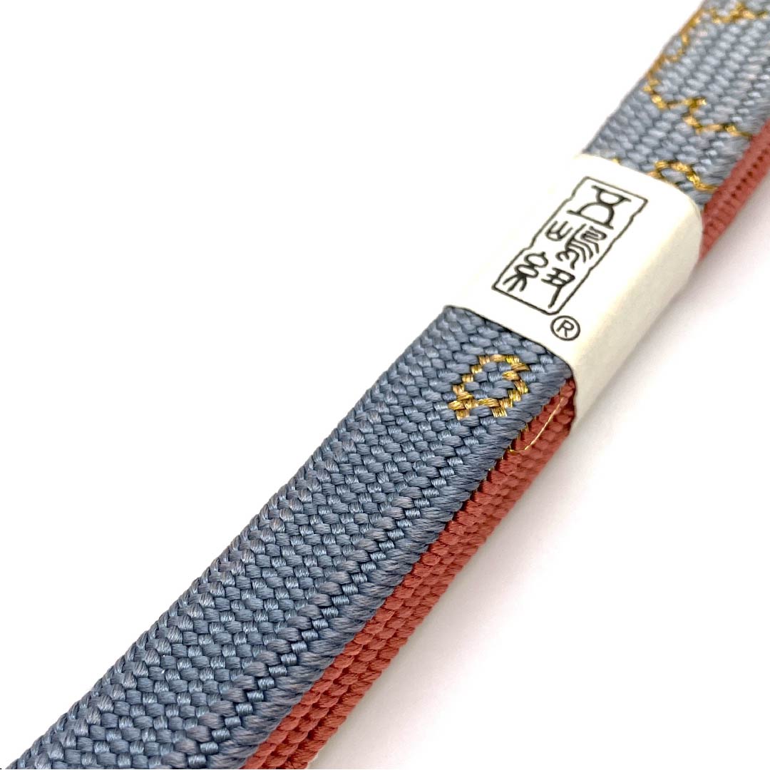 (新古品) 帯締め 正絹 四分紐 グラデーション 五嶋紐 江戸組紐 金属糸使用 長さ約159cm 幅約1.7cm セミフォーマル Sランク グラデーション系 1135002382399