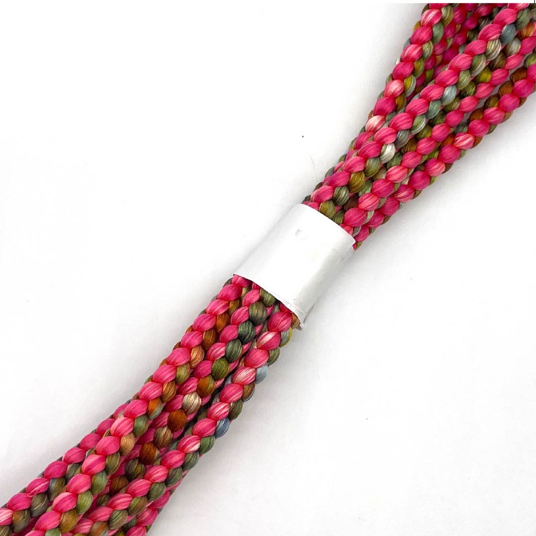 A-Rank Pure Silk Obijime, Colorful, Round Braid, Approx. 156cm Long, Approx. 1cm Wide, Casual, Pink, Item Number: 1135003853313