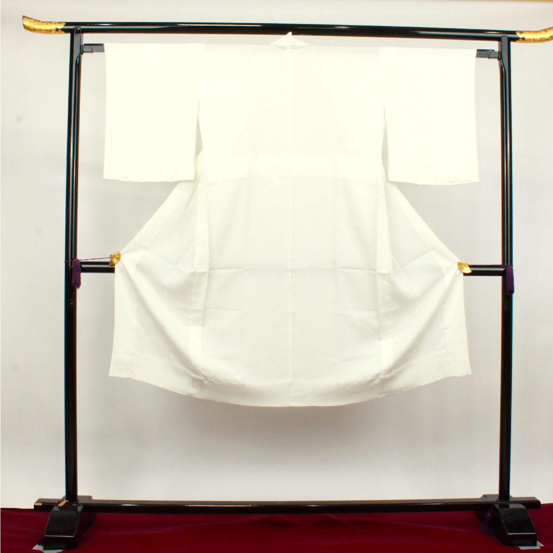 長襦袢 正絹 身丈123cm 裄丈65cm 単衣 フォーマル 露芝 Sランク 白系 1129000512111