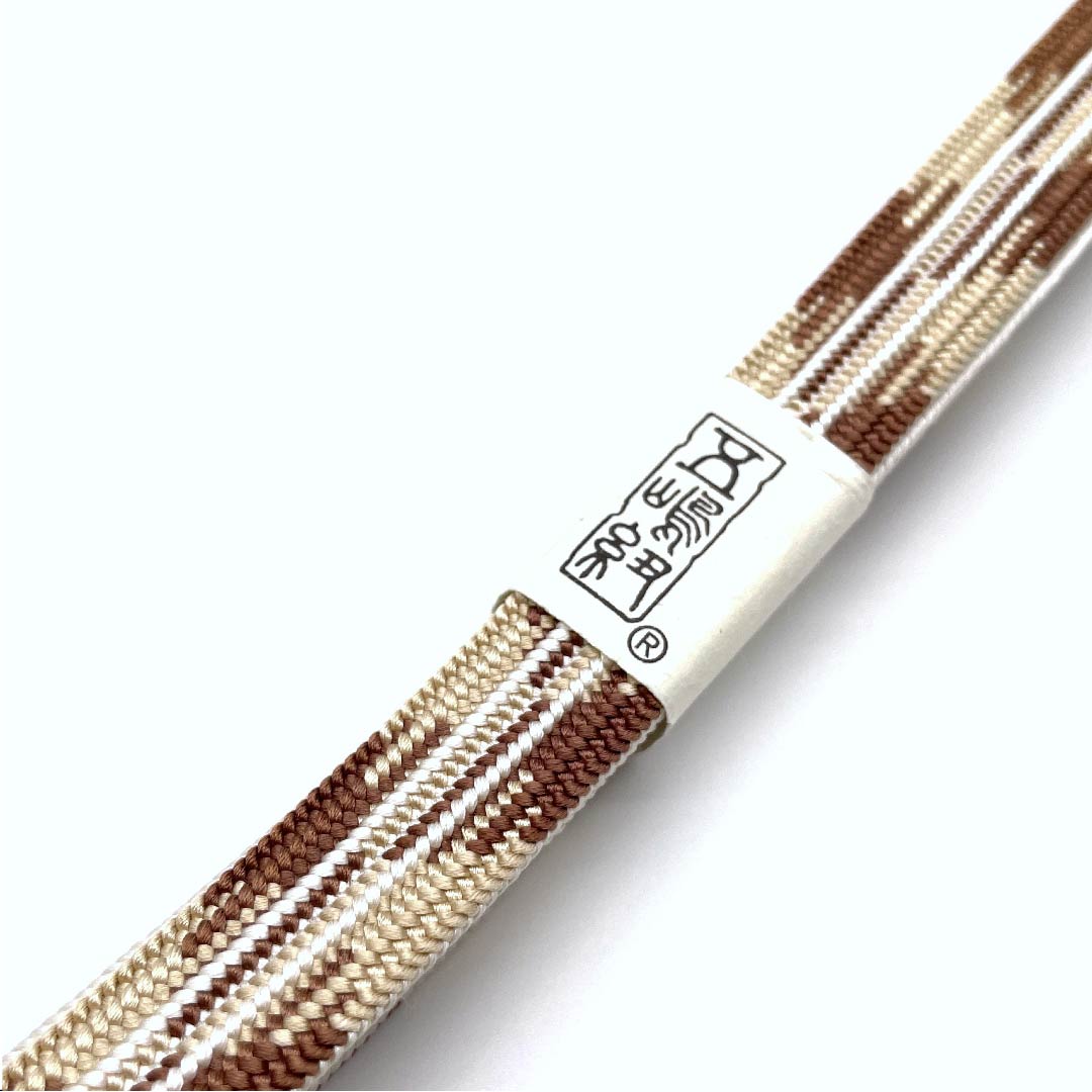 (新古品) 帯締め 正絹 四分紐 グラデーション 五嶋紐 江戸組紐 新古品 長さ約156cm 幅約1.5cm カジュアル Sランク グラデーション系 1135001922999