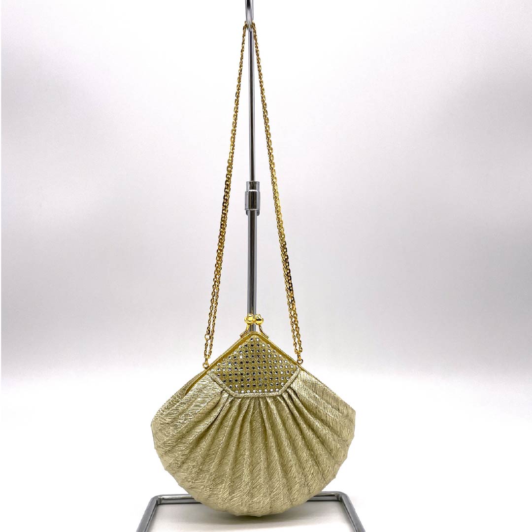Party Bag, Semi-Formal, Gold, Sequins, Shell Shape, Katsumi-Tokyo-, Gold, S Rank, 113900044221