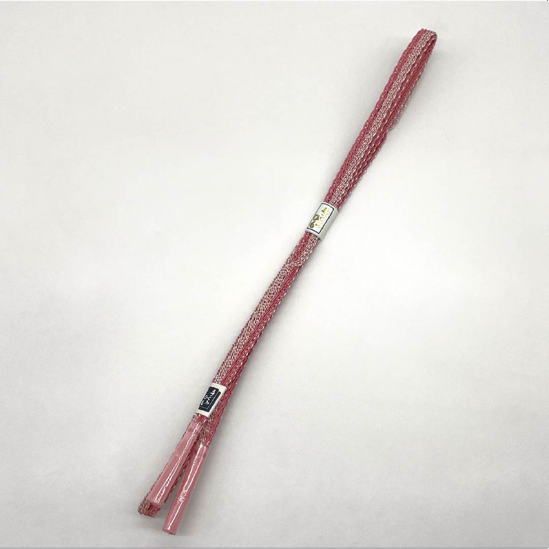 (Brand New) Pure Silk Obijime (Sash Band) - Medium Crimson (Nakano Kurenai Iro) - For Single-Layer Kimono (Undercoat) - Summer Wear - Length: Approx. 168cm, Width: Approx. 1.2cm - Casual - Pink - Product Number: 1135005571313