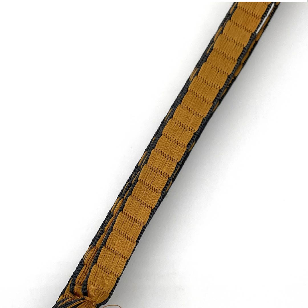 (Like new) Silk Obijime (Sash Band) in Camel Color, New Condition, Length: Approx. 161cm, Width: Approx. 1.4cm, Casual Style, Brown, Item Number: 1135004651314