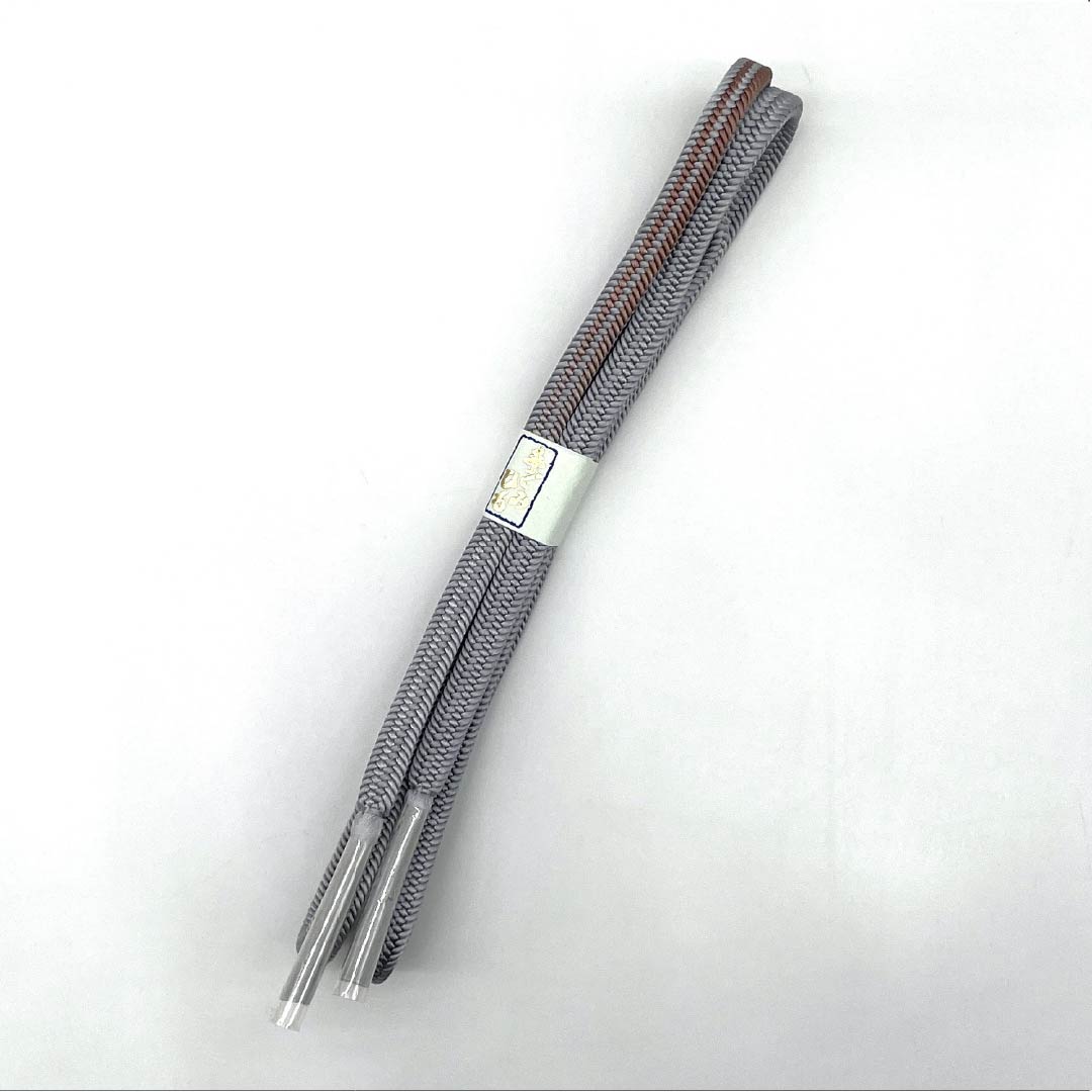 Obijime Silk S Rank White Bronze (Hakudoiro) Length approx. 162cm Width approx. 1cm Casual Grey 1135005922322