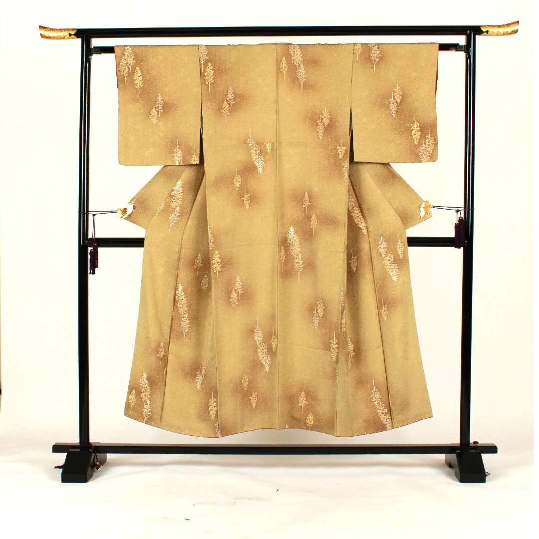 Komon, Length 150.5cm, Sleeve length 62cm, Lined, Pure silk, A rank, Yellow, 1115001773123