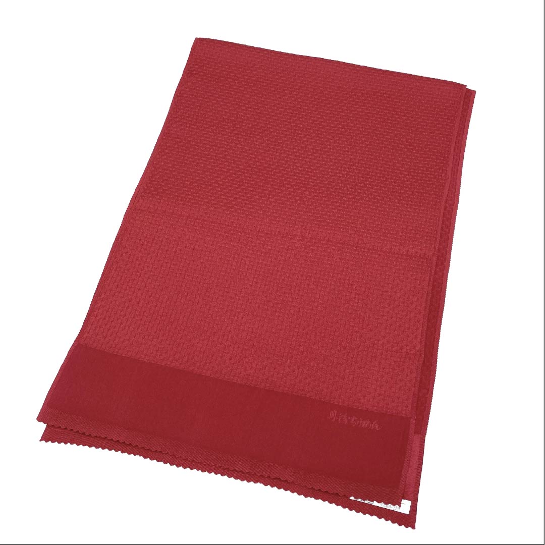 (新古品)帯揚げ 正絹 NEWランク カジュアル 真紅色(しんくいろ) 丹後ちりめん 長さ約172cm 幅約29cm 赤系 1136003321912