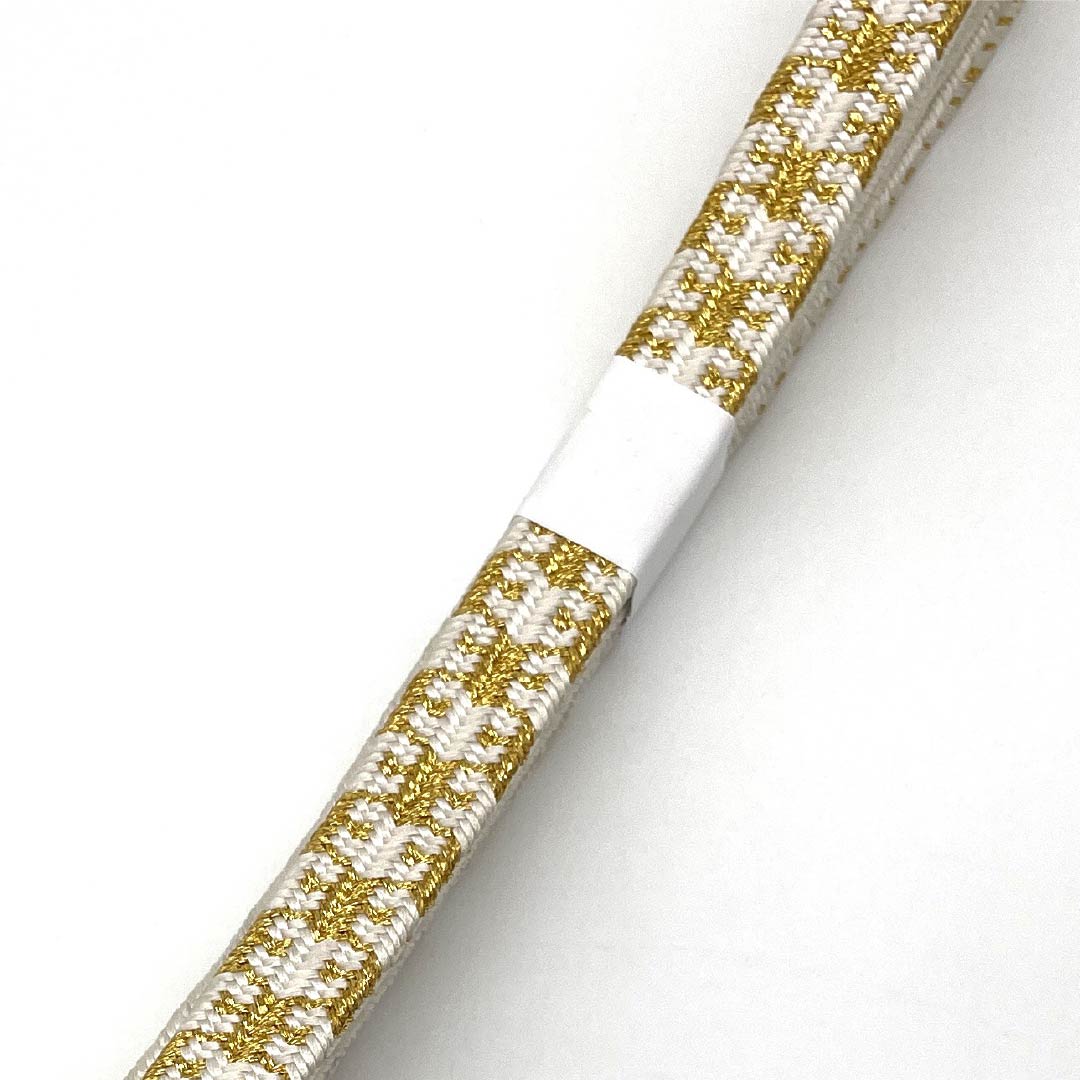 (新品)帯締め 正絹 NEWランク 生成り色(きなりいろ) 平田組紐 留袖用 古典柄 長さ約159cm 幅約1.6cm フォーマル 白系 1135004971311