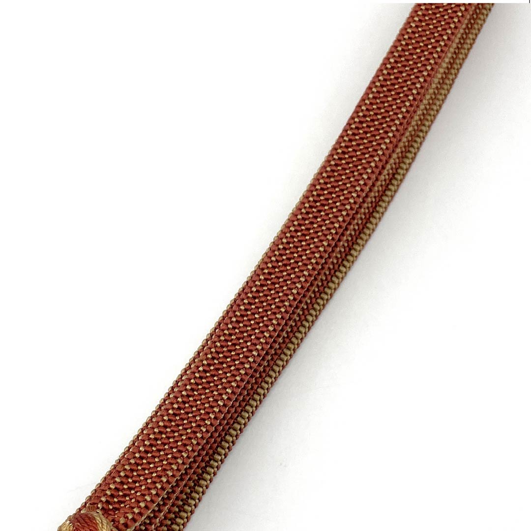 S-Rank Silk Obi-jime (Sash Band) with Bengarai (Red Garland) and Odamaki Tassel, Approx. 161cm Long, Approx. 1.4cm Wide, Casual, Brown, Product Number: 1135004622314