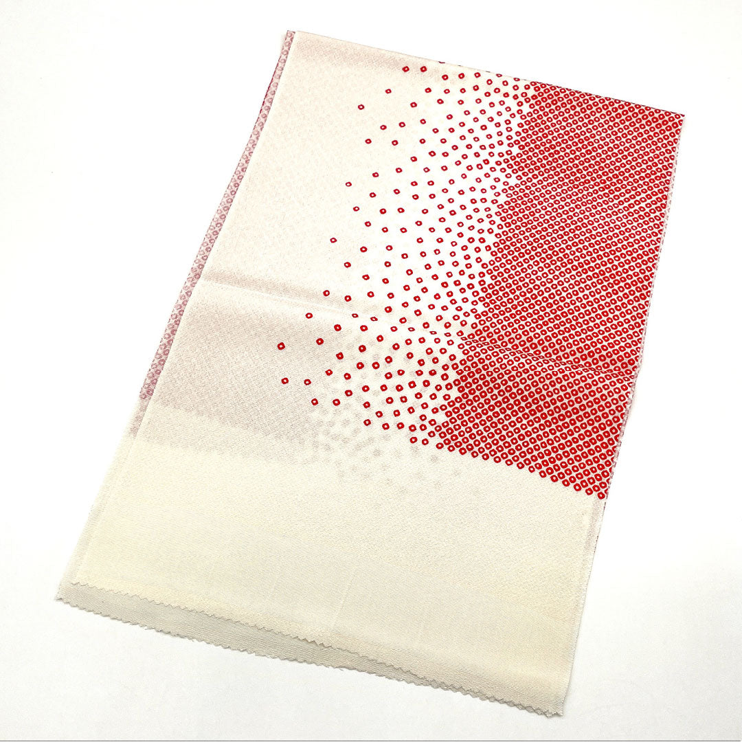 (Like New) Silk Obiage (Sash) - New Rank, Casual, Light Cherry Blossom Color, Goshima Himo, Dyed Hikita Pattern, Classic Pattern, Approximately 180cm Long, Approximately 30cm Wide, Pink, Product Number: 1136001391913