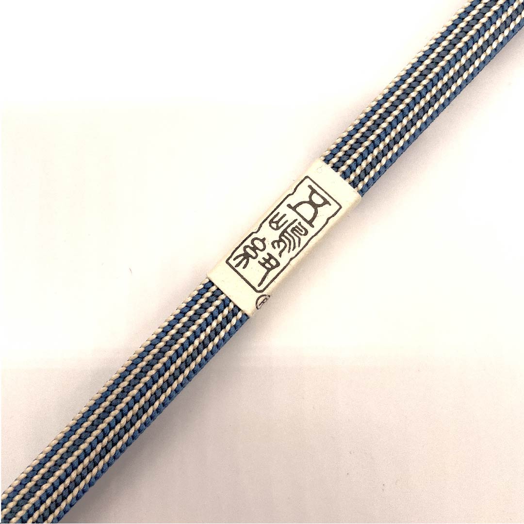 (新古品) 帯締め 正絹 三分紐 裏色(うらいろ) 五嶋紐 新古品 長さ約130cm 幅約0.9cm カジュアル Sランク 青系 1135000772317