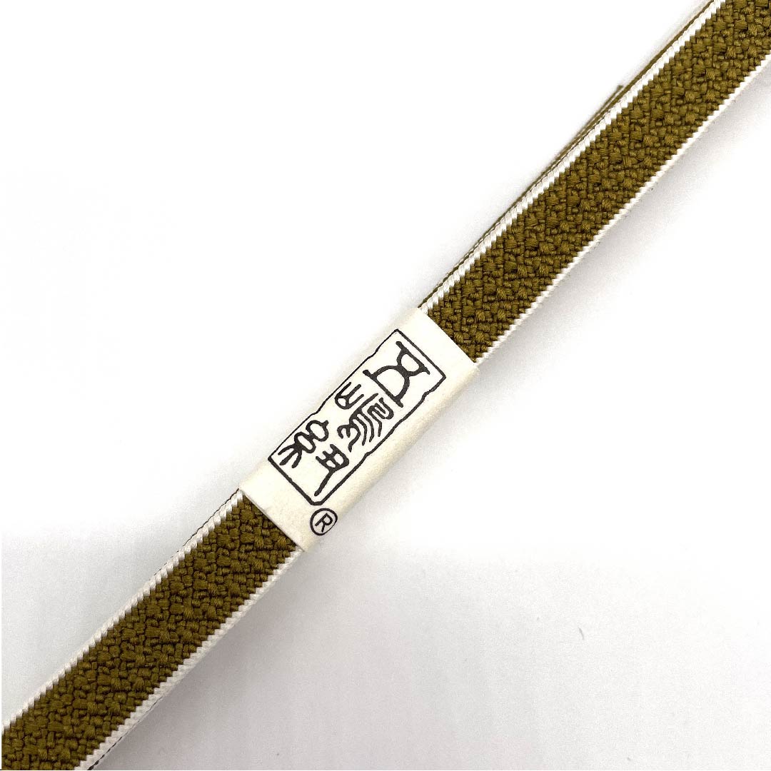 (新古品) 帯締め 正絹 三分紐 路考茶色(ろこうちゃいろ) 五嶋紐 新古品 長さ約135cm 幅約0.9cm カジュアル Sランク 黄系 1135000742323