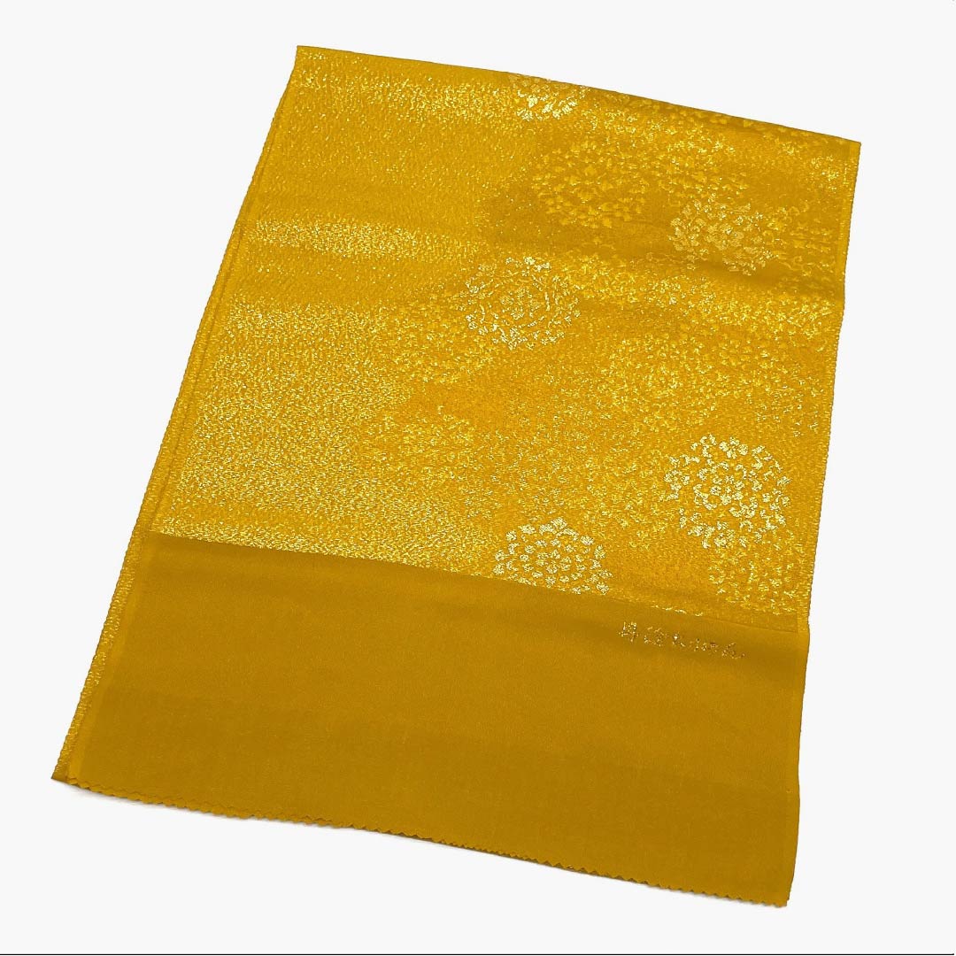 Obiage Silk S Rank Semi-formal Gold (Koganeiro) Tango Chirimen Abstract Pattern Gold Thread Length approx. 176cm Width approx. 31cm Yellow 1136004552923