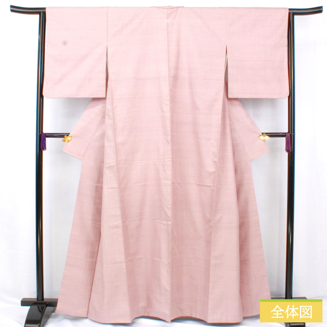 Plain color, pure silk, length 163cm, sleeve length 64cm, pale white, pongee, one crest, medium shade, five-three paulownia, lined, S rank, purple, 1114001812420