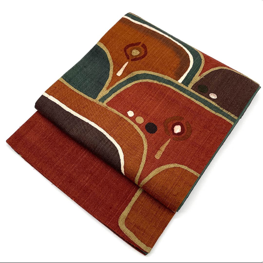 Nagoya obi, gradation, Kyoto bag obi, abstract pattern, dyed obi, obi length 370cm, pure silk, A rank, six-way, casual, gradation, 1124003223399, open style