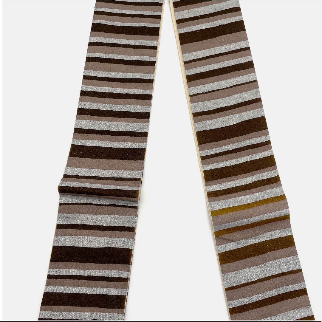 Square obi, cotton, horizontal stripes, unused, obi length 400cm, width 9.5cm, new rank, gradation style, 1134000091999