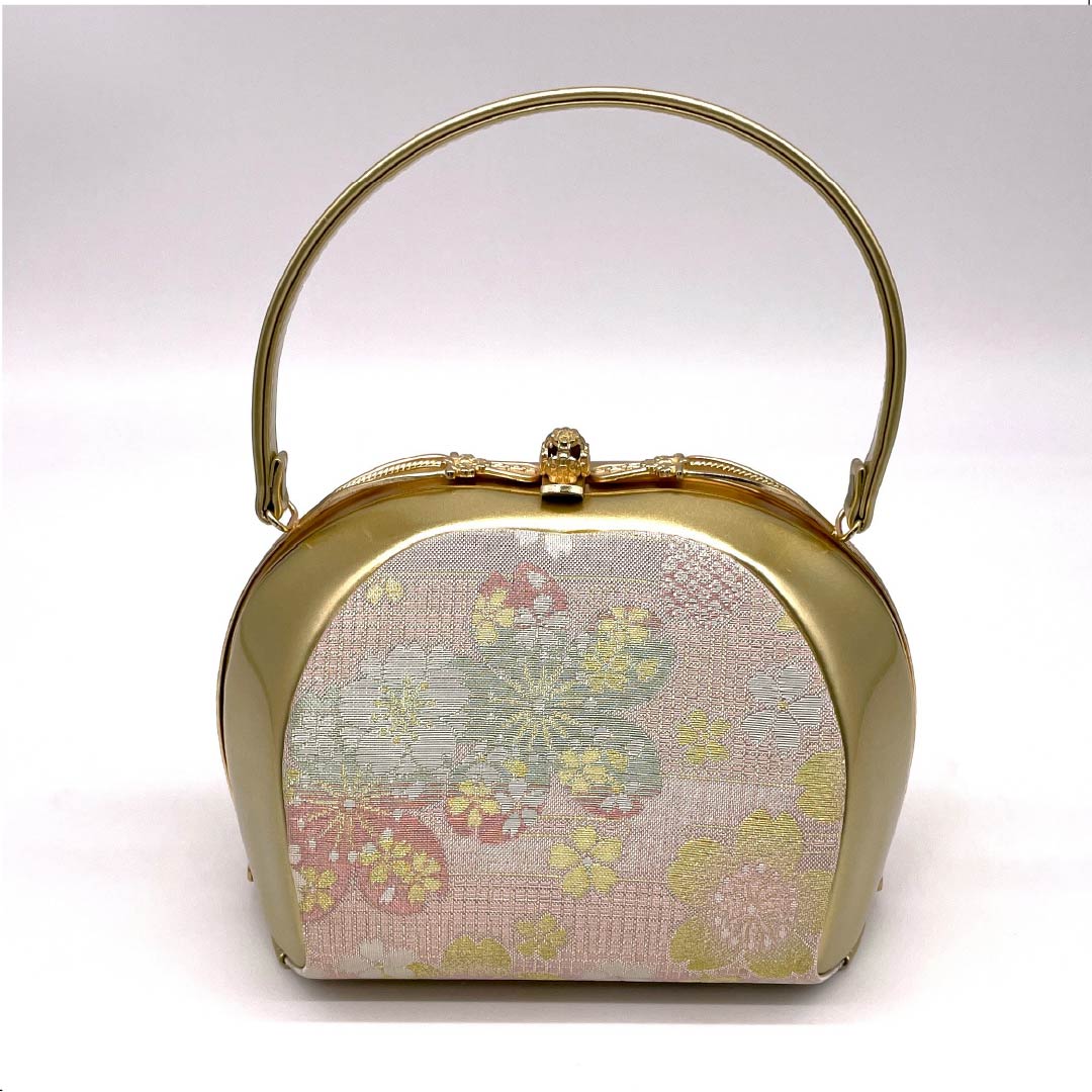 Formal Japanese style bag, niwaumeiro, cherry blossom, floral pattern, cute, pink, S rank, 113900021213