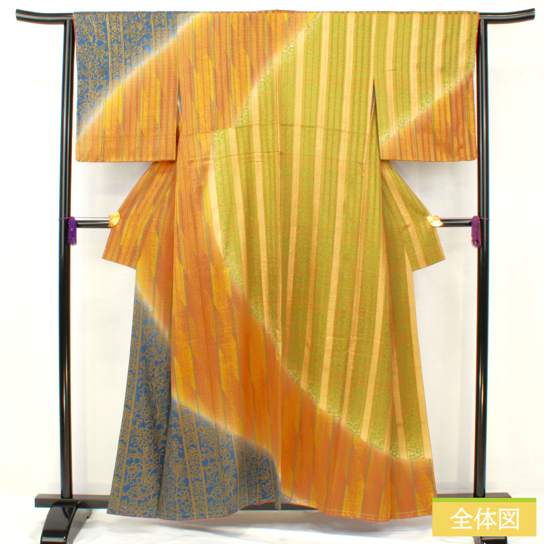 Homongi, pure silk, lined, length 157.5cm, sleeve length 63.5cm, abstract pattern, Tokyo Masuiwaya, basting thread included, unused, S rank, gradient, 1112005072399