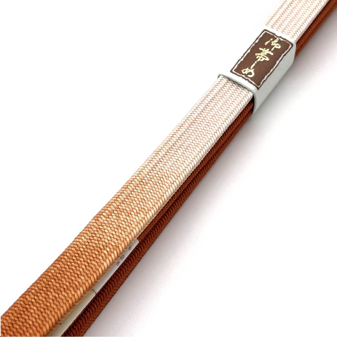 (New old stock) Obi-jime (belt fastener) made of pure silk, quarter-length cord, ochre, Suiran Kobo, new old stock, length approx. 165cm, width approx. 1.2cm, semi-formal, rank S, orange, 1135001182926