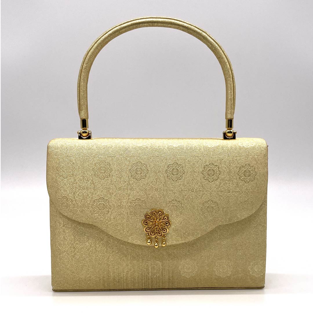 和装バック フォーマル 金色(きんいろ) 留袖用 花紋 金系 Sランク 113900055221
