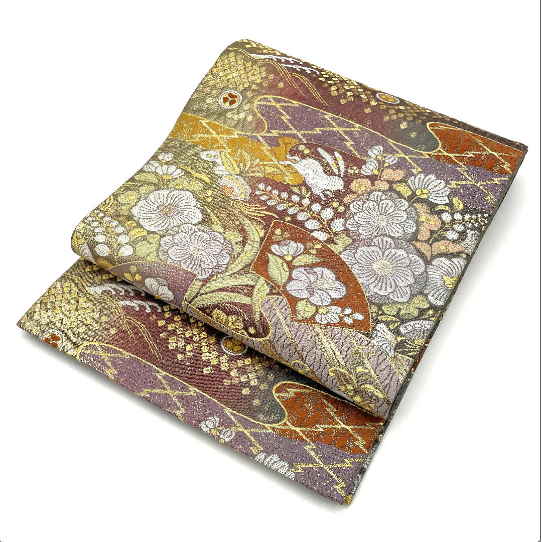 Fukuro Obi Tsujigahana Rabbit Obi Length 438cm Pure Silk S Rank Six-way Formal Gradient 1123003792399