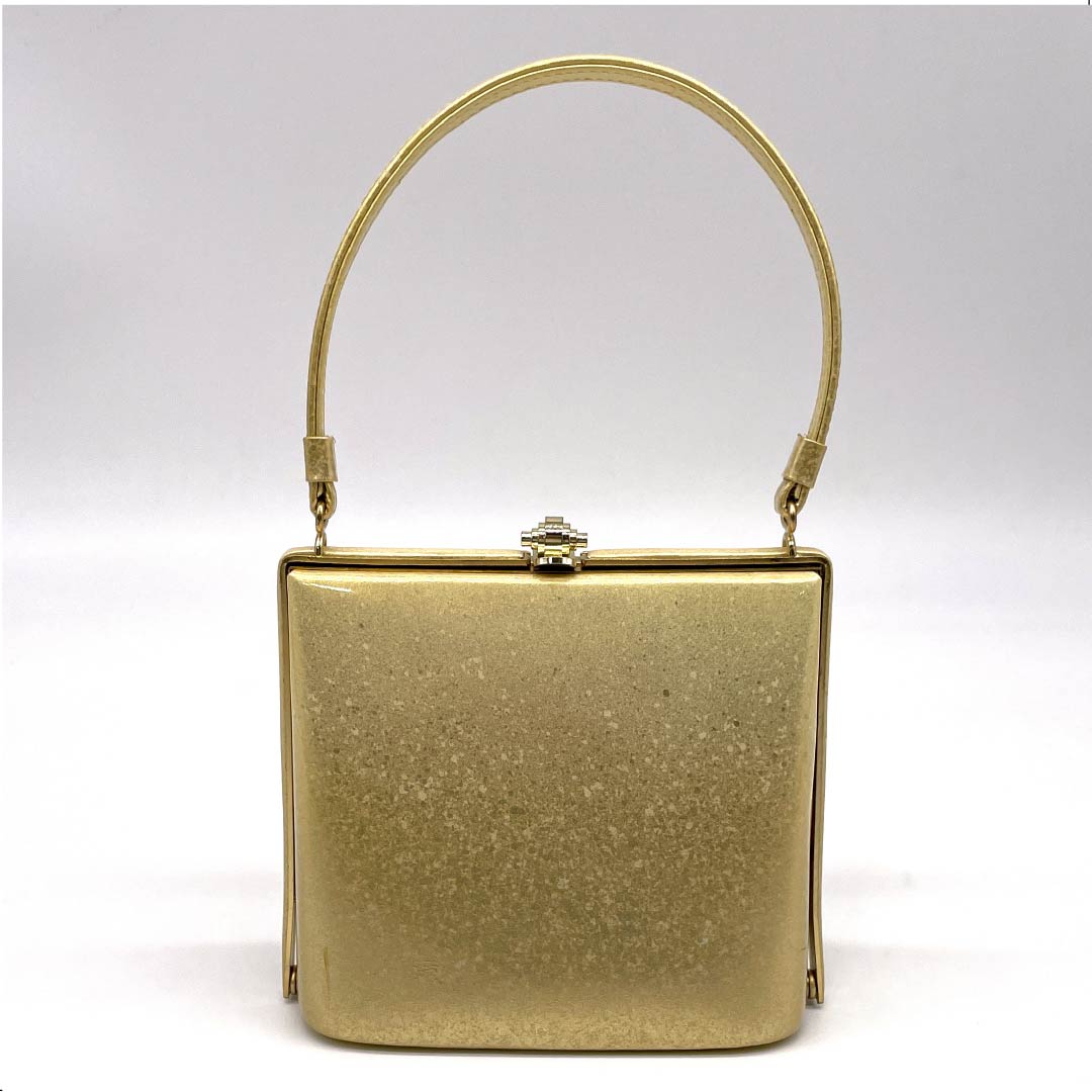Formal Japanese style bag, gold color, simple, for Tomesode, tataki-dyed style, gold, S rank, 113900022221