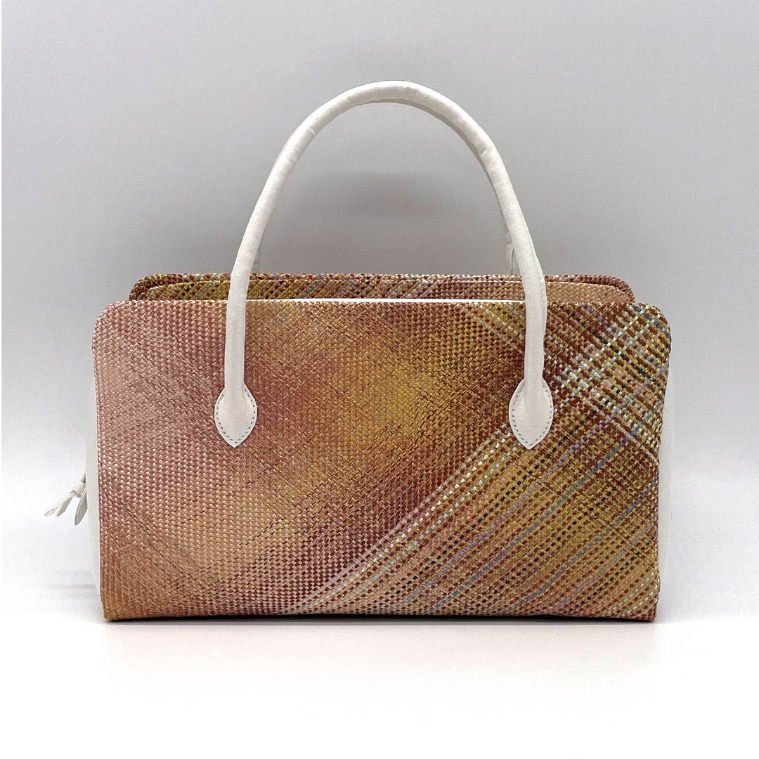 (Like New) Semi-Formal Japanese Bag, New Rank, Triaxial Weave Nishijin-ori Rikyu Bag, Gradient Pattern, 113900096199