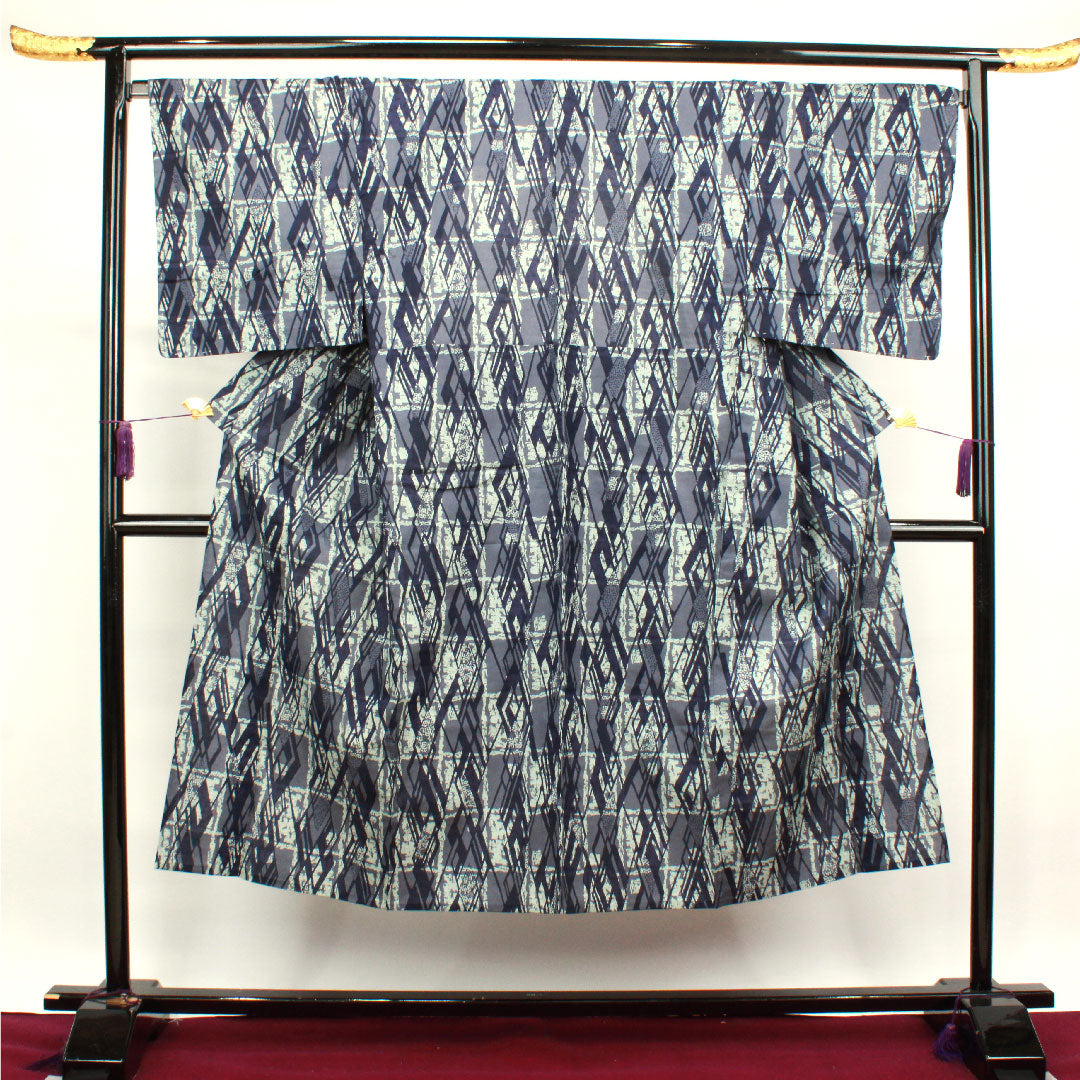 Men's Yukata Geometric Pattern Cotton S Rank Unlined 143cm length 70cm sleeve-to-shoulder gradient 1118001972199