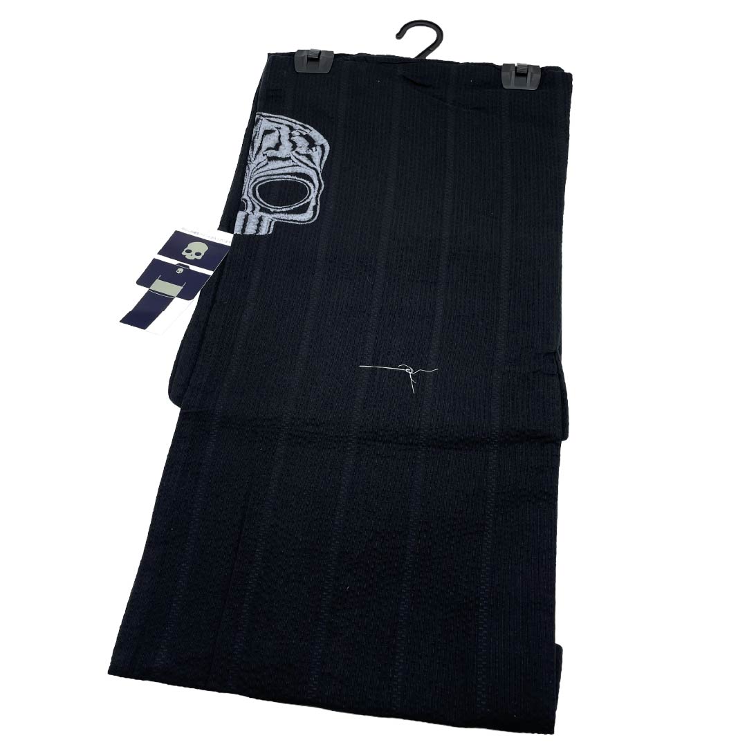 (新品)メンズ浴衣 木綿 NEWランク 身丈150cm 裄丈69cm 黒色(くろいろ) MDeen 骸骨 ドクロ 単衣 黒系 1138000401310
