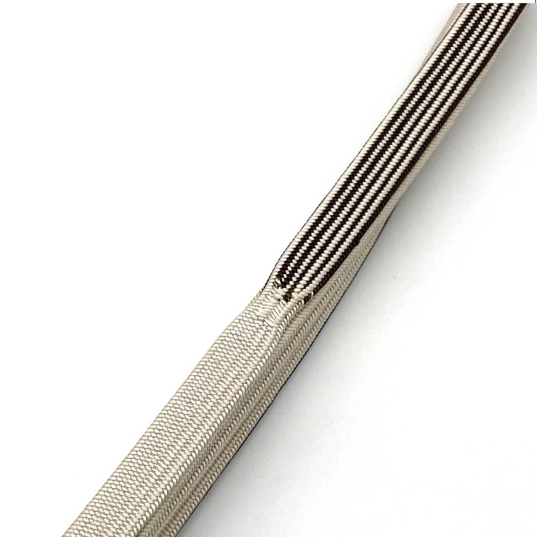 S-Rank Silk Obi-jime (Sobajime) in Sobakiri (Soba-kiri Color) with Odamaki Tassel, Approx. 159.5cm Long, Approx. 1.4cm Wide, Casual, Brown, Product Number: 1135004712314
