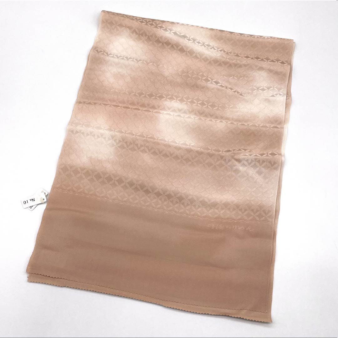 (Like New) Semi-Formal Obiage (Sash) - Pure Silk, New Rank, Otomeiro (Girl's Color), Shippo Tsunagi (Shippo Pattern), Gradation, Tango Chirimen, Length: Approx. 188cm, Width: Approx. 31cm, Pink, Item Number: 113600180, 1913