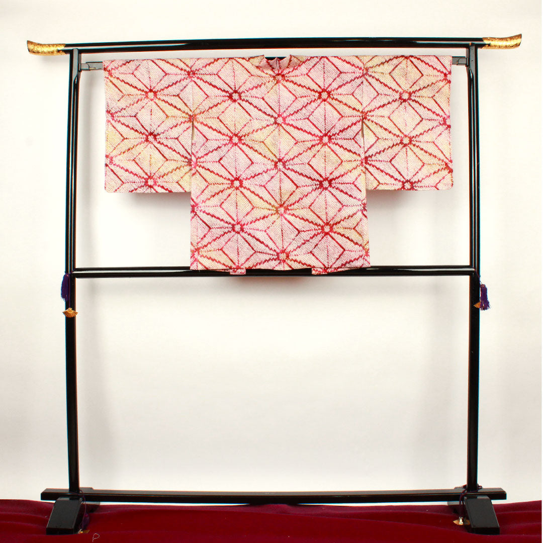 Haori Length 75.5cm Sleeve length 63.5cm Shibori Asanoha Pure silk S rank Awase Gradation 1117000342999