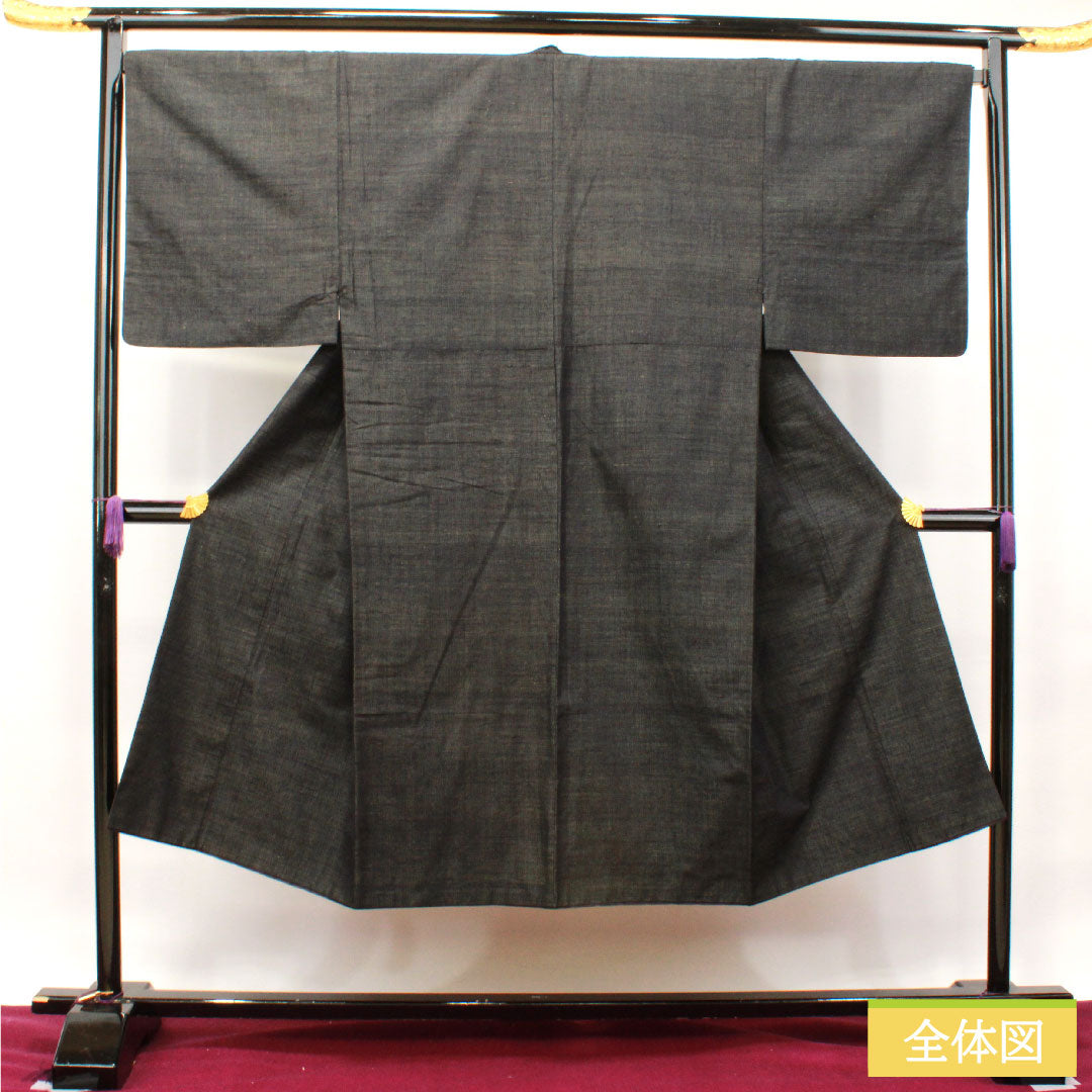 Men's pure silk, length 138.5cm, sleeve length 71cm, S rank, lined, black, 1119000662310
