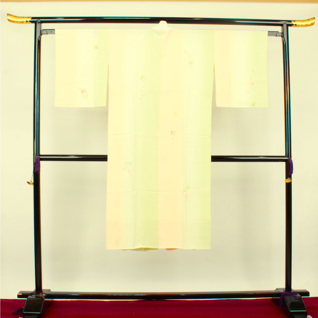 長襦袢 正絹 身丈124cm 裄丈60.5cm 袷 花模様 ぼかし染 Sランク グラデーション系 1129000342199