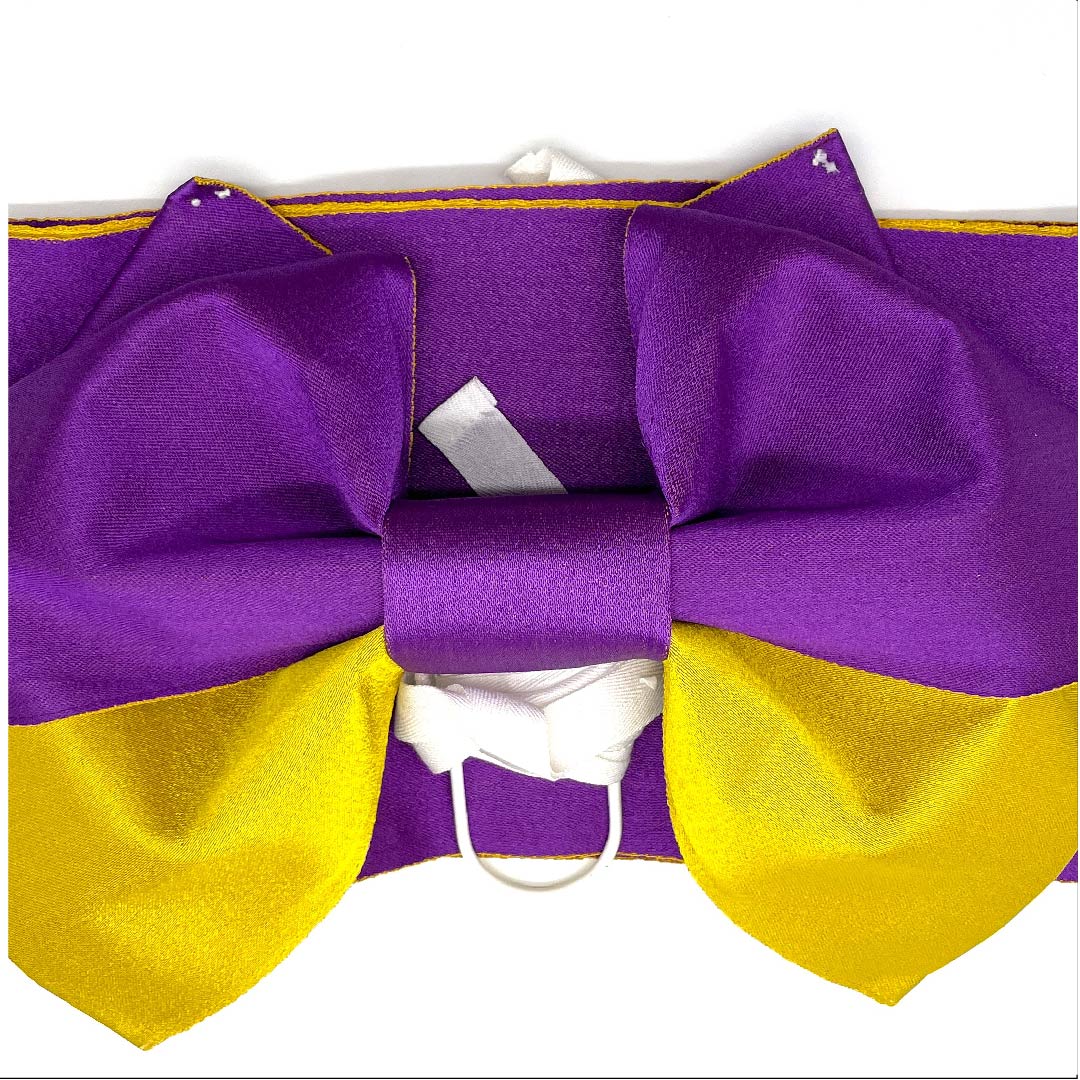 Ready-made obi, iris color, sunflower color, plain, polyester, S, purple, 1131000542920