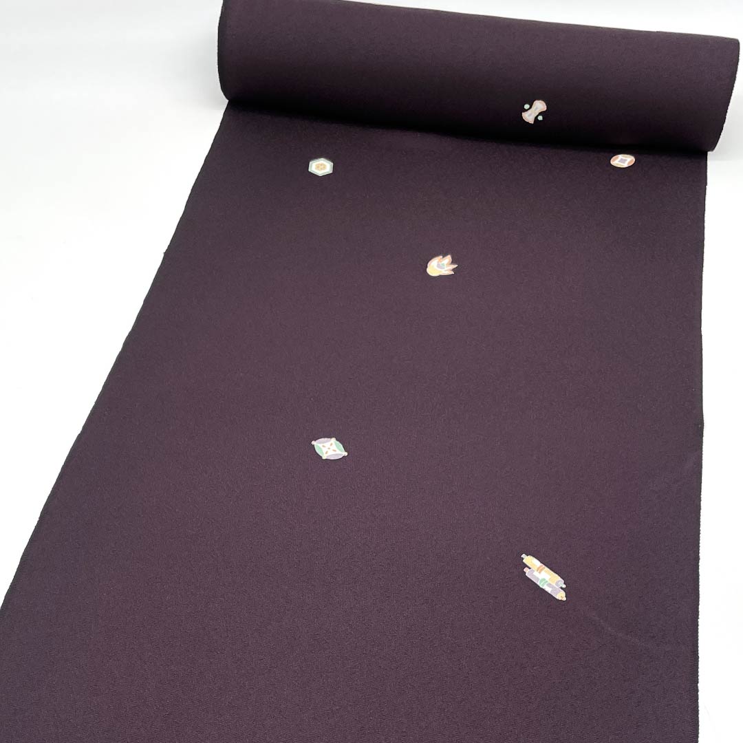 Fabric Komon Pure Silk Shiushoku Tango Chirimen Treasure Classic Pattern New Rank Purple 1130001221920