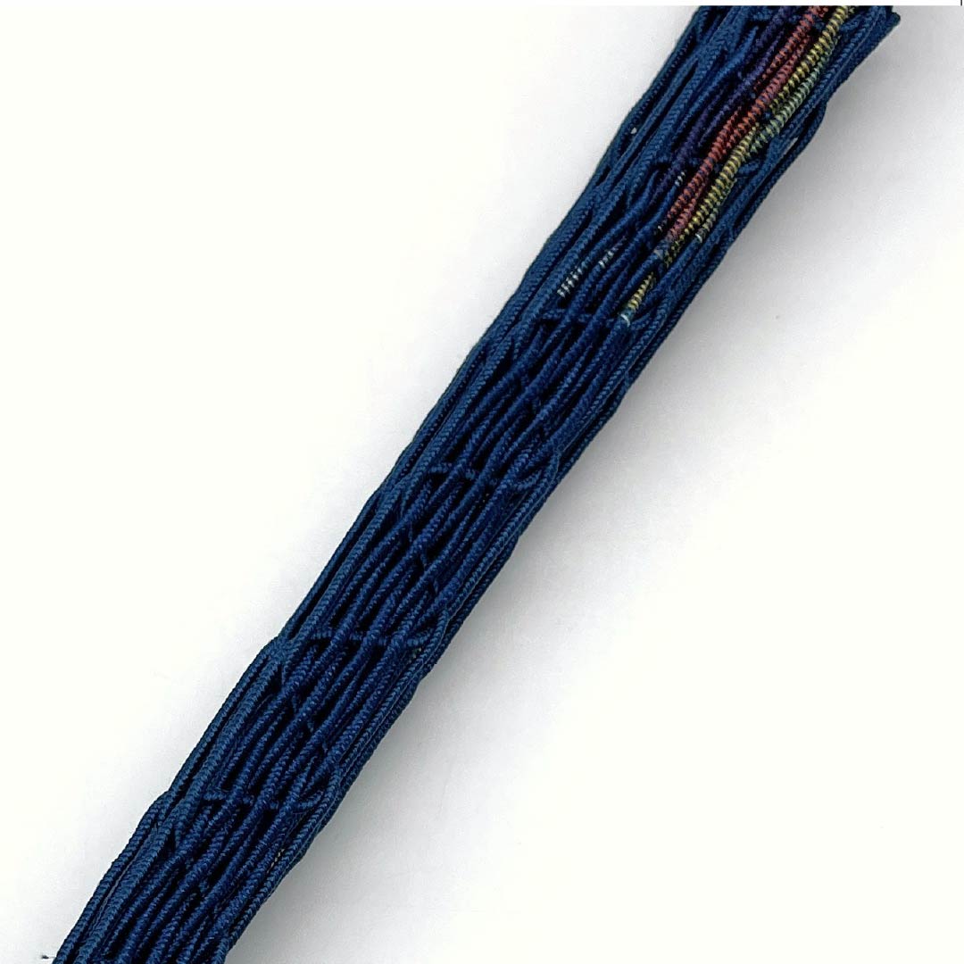 帯締め 正絹 Sランク 藍色(あいいろ) 夏物 長さ約155cm 幅約1.4cm カジュアル 青系 1135004752317