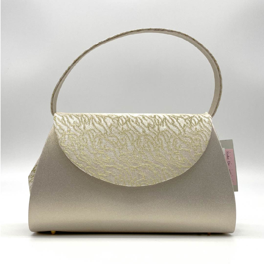 Formal Japanese style bag, silver (gin-iro), for Tomesode, Aurora, bottom studs, silver, NEW rank, 113900043122